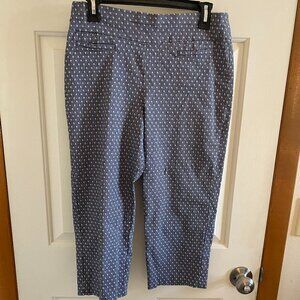 Alex & Olivia Blue and Black Capri Pants